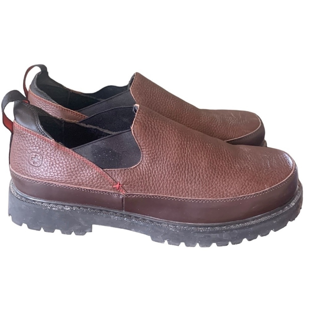 SwissGear‎ Brown Leather Slip On Loafer Comfort Low Top Size 11